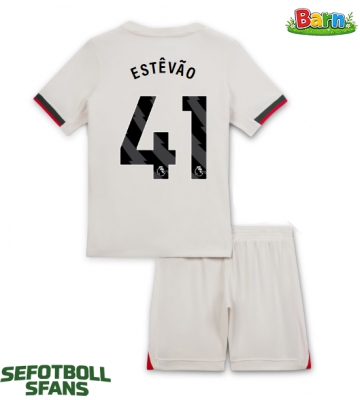 Chelsea Estevao Willian #41 Bortaställ Barn 2025-26 Kortärmad (+ Korta byxor)